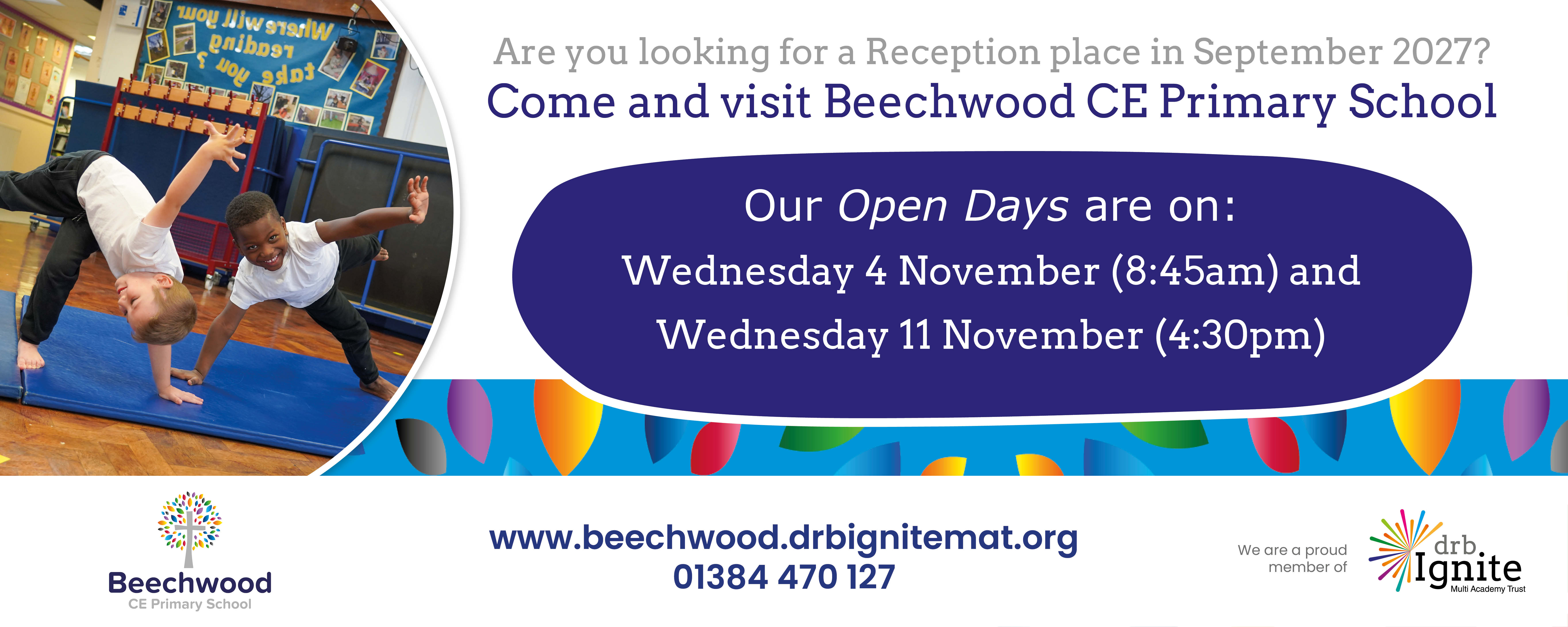 Beechwood Open Day Web Banner